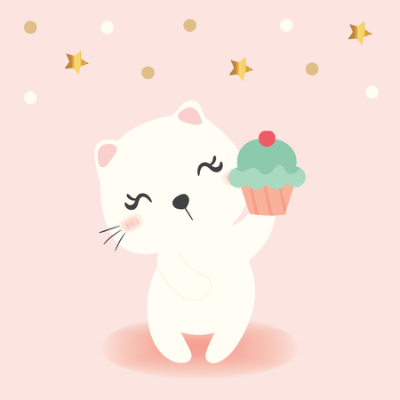 cute cat vectorのイラスト素材