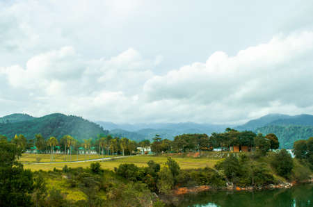 A cloudy day in Kuala Kubu Bharu, a small town in Selangor, Malaysiaの写真素材