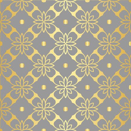 Art deco gold color pattern, rich, luxury vintage background, cover design for business cardのイラスト素材