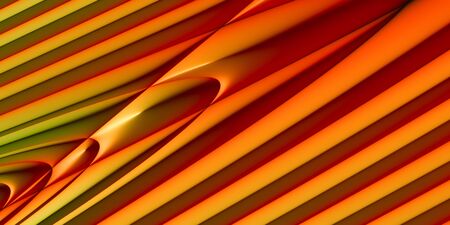 Beauty orange modern art concept, 3D rendering, 3D illustration, futuristic contemporary business background, elegant wallpaperの写真素材