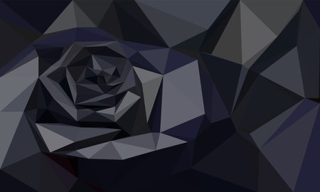 Low poly black, dark rose background, luxury monochrome wallpaper, rich backdrop for card, black friday, valentine's dayのイラスト素材