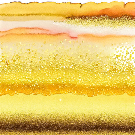 Luxury golden paint wallpaper, gold material texture, retro decorative abstract surface with magic acrylic glitter, artistic brush effectの写真素材