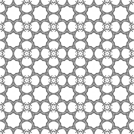 Vintage seamless pattern. Ornamental antique style floral background. Black and white ornament....