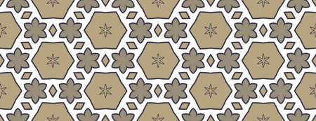 Abstract seamless gold and gray tile. Art deco seamless background. Modern geometric texture and...