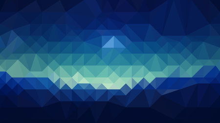 Vector landscape with blue Low poly sky, abstract colorful background, trendy, geometric, cyber...