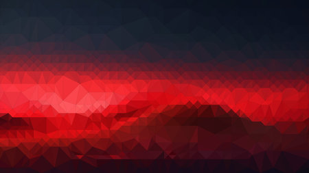 Red and black vector Low poly, abstract dark background, trendy, geometric, cyber polygonal...
