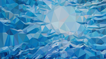 Vector Low poly abstract blue sky background, trendy, geometric, business luxury polygonal wallpaper, triangle modern style posterのイラスト素材