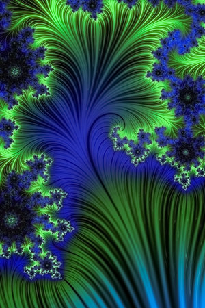 Fractal Luxury, rich business background, colorful technologic and futuristic modern wallpaper, 3D rendering, 3D illustrationの写真素材