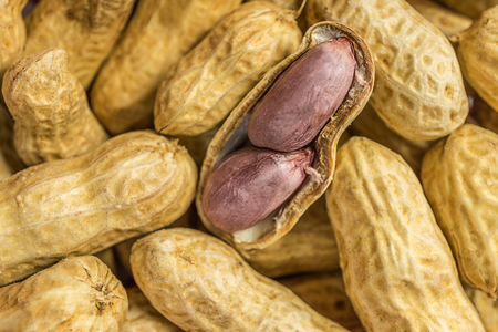 Macro picture of peanuts for background