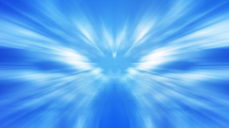 Abstract motion zoom blur background blue and white color
