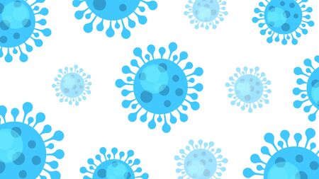 Coronavirus background virus concept backdrop cyan colorのイラスト素材