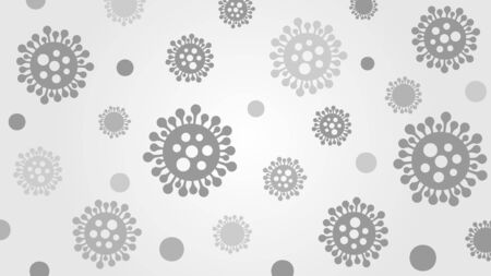 Monochrome vector background coronavirus concept backdrop black and whiteのイラスト素材