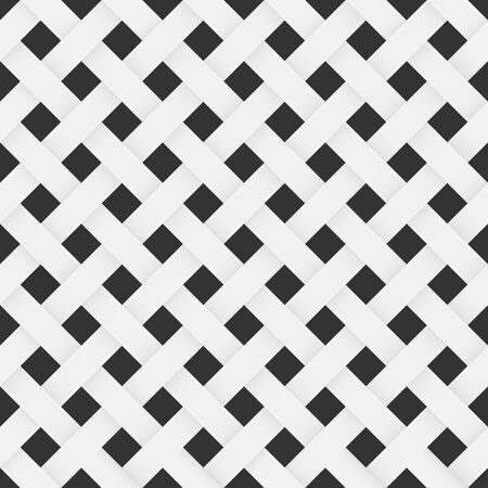 Mesh fabric texture seamless pattern abstract geometric vector black and white backgroundのイラスト素材