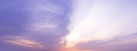 Colorful pastel morning sky panorama cloudscape background