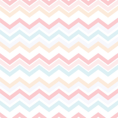 Colorful pastel zigzag seamless patternのイラスト素材