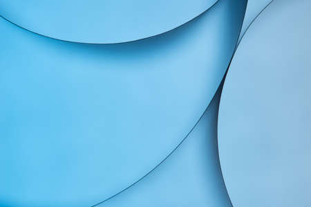 Abstract black curve line and blue gradient background presentationの写真素材