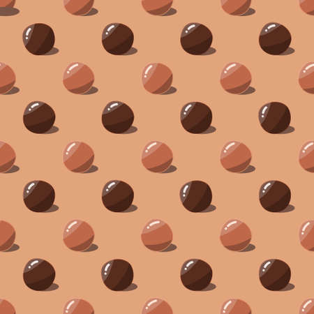 Chocolate candy seamless pattern sweet pastry backgroundのイラスト素材