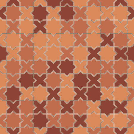 yellow sunflower and green leaves mosaic tile seamless pattern vector geometric backgroundのイラスト素材