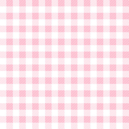 plaid fabric texture pink color seamless pattern vector illustration backgroundのイラスト素材