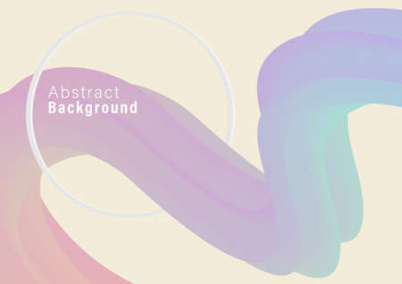 Abstract fluid shape background minimal geometric dynamic pastel gradient liquid wallpaperのイラスト素材