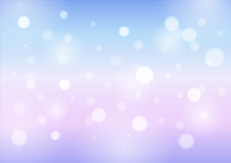Abstract gradient background, bokeh light on blue and pink pastel gradient color background vector illustration for backdrop, poster, website banner.のイラスト素材