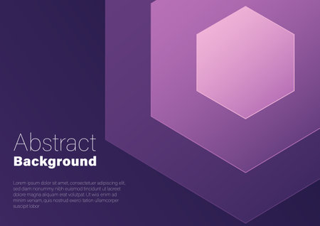 Abstract geomtric gradient background, purple gradient color, multi layer hexagon shape vector background illustration template for website, banner, poster, backdropのイラスト素材