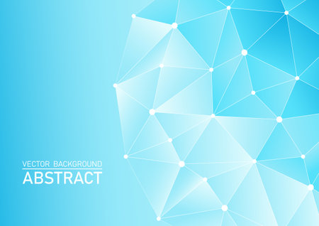 Abstract polygon background blue gradient color and text space, geometric template for website, poster, wallpaperのイラスト素材