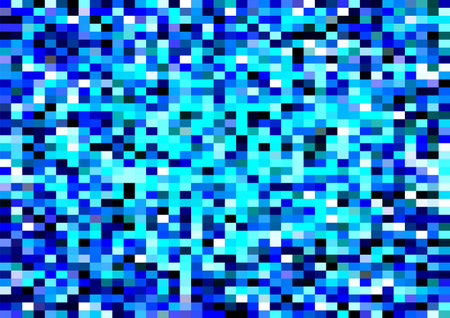 Abstract pixels pattern. small geometric shapes mosaic background, blue color gradient. vector illustration template for wallpaper, wrapping paper, webbanner, website, poster.のイラスト素材