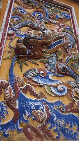 Dragon wall from Hue's palace, Vietnamのeditorial素材