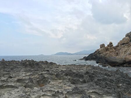 Coral ocean landscape from Vinh Hy, Vietnamの写真素材