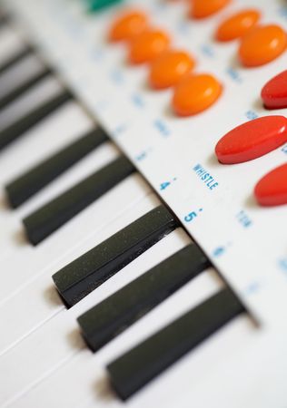 colorful child's pianoの写真素材