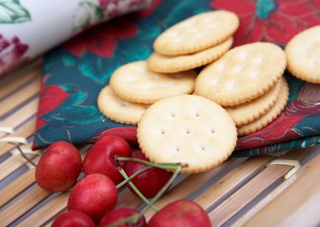 cookies and cherriesの写真素材