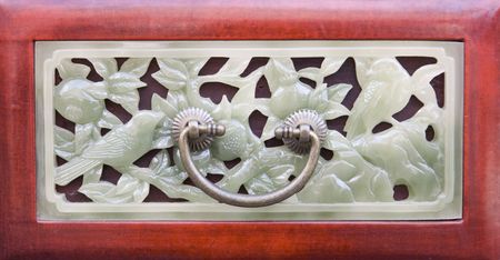   jade carving on furniture の写真素材