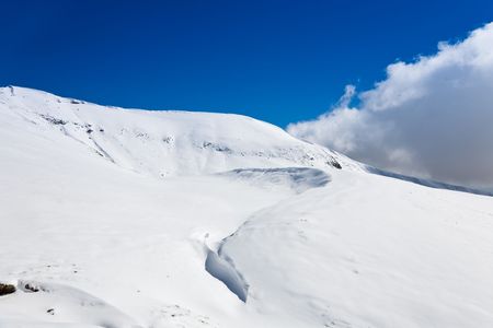 snow mountainの写真素材