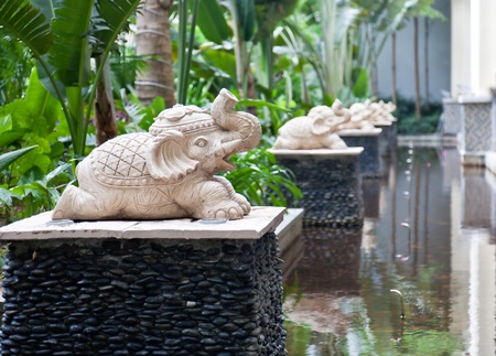 Thailand Elephant Statue の写真素材