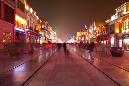 Qianmen Street, Beijing, China. のeditorial素材