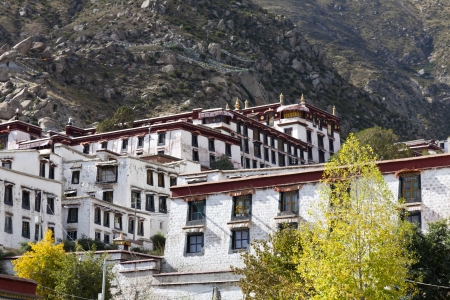 Drepung Monastery which was founded in 1416 and is the most superordinate among the six Tibetan gelug monasteries.のeditorial素材
