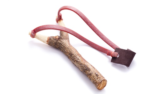 slingshot isolated on white backgroundの写真素材