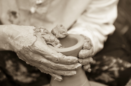 Potters Handsの写真素材