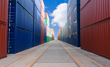 cargo containersの写真素材