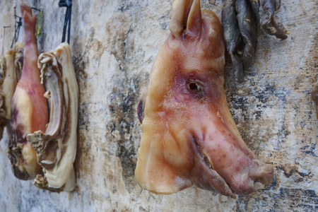 Cured pork meatの写真素材