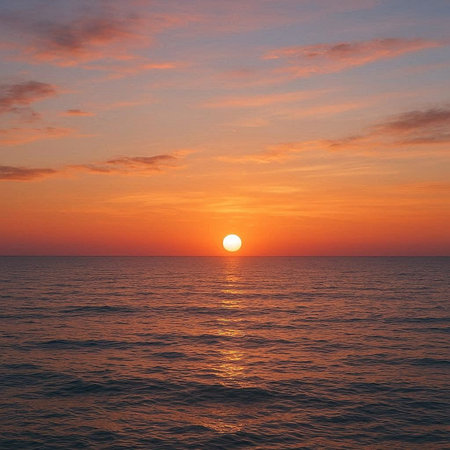 Beautiful sunset over the sea. Sunset over the sea. Beautiful sunset over the sea.