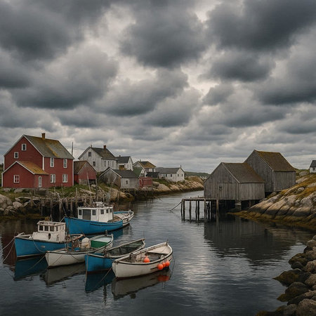 Fishing boats in the harbour