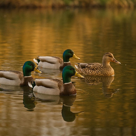 Mallard ducks (Anas platyrhynchos)