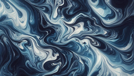 Blue Digital Acrylic Color Swirl Or Similar Marble Twist Texture Background