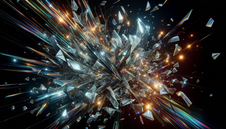 3D illustration of abstract geometric composition,digital art works. Computer generated graphics.