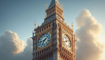 Big Ben in London, UK. Vintage style toned picture.