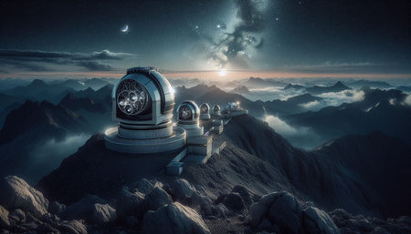 Astronaut in space. Fantasy landscape. 3D rendering.