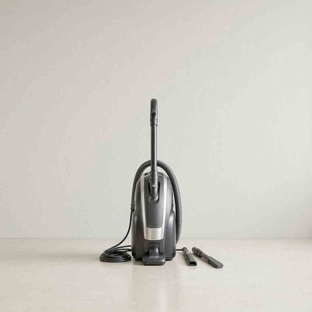 Vacuum cleaner on a white background. 3d rendering.