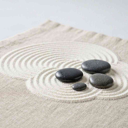 zen garden meditation stone background, zen stones on sand, spa concept